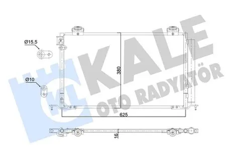 350705 Радіатор кондиціонера Toyota Avensis (350705) KALE OTO RADYATOR KALE OTO RADYATOR підбір по vin на Brocar
