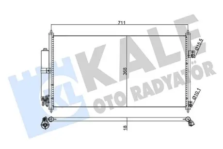 345795 Радіатор кондиціонера X-Trail 01- KALE OTO RADYATOR підбір по vin на Brocar