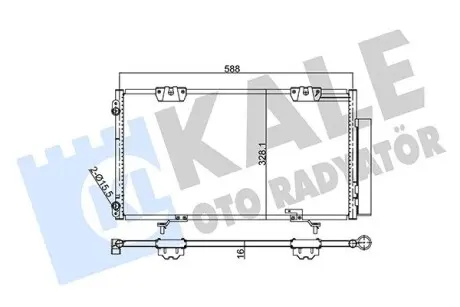 345580 TOYOTA Радиатор кондиционера Avensis 97- KALE OTO RADYATOR подбор по vin на Brocar