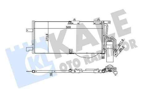 342915 Радиатор кондиционера Combo Tour,Corsa C KALE OTO RADYATOR підбір по vin на Brocar