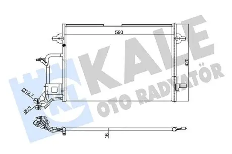 342935 Радиатор кондиционера Audi A4,Passat 94- KALE OTO RADYATOR підбір по vin на Brocar