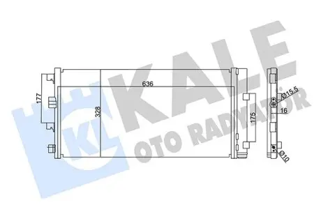 342840 Радіатор кондиціонера Duster 10- KALE OTO RADYATOR підбір по vin на Brocar