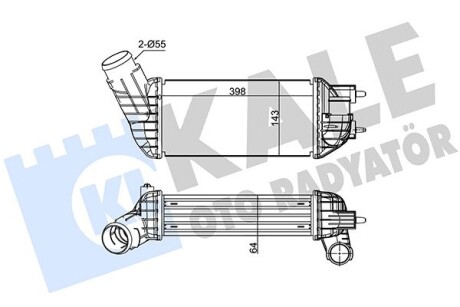 350850 Интеркулер Transit 2.2/2.4TDCi 06- KALE OTO RADYATOR подбор по vin на Brocar