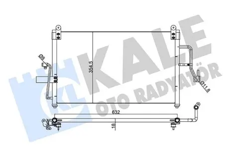 345185 DAEWOO Радиатор кондиционера Nubira 99- KALE OTO RADYATOR подбор по vin на Brocar