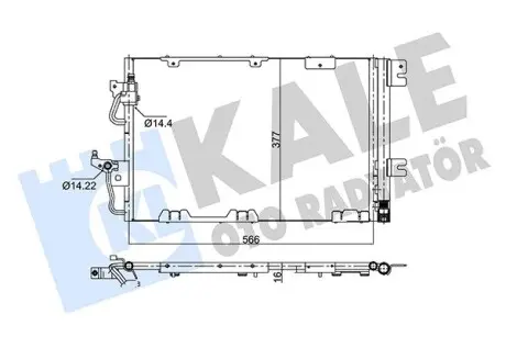 353065 Радіатор кондиціонера Astra H,Zafira B KALE OTO RADYATOR підбір по vin на Brocar