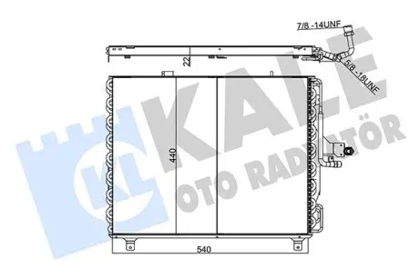 354060 Радіатор кондиціонера E-Class W124 93- KALE OTO RADYATOR підбір по vin на Brocar