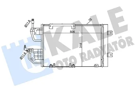 393500 Радиатор кондиционера Astra H,Zafira B KALE OTO RADYATOR підбір по vin на Brocar