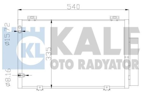 390200 Радиатор кондиционера Yaris 99- KALE OTO RADYATOR подбор по vin на Brocar