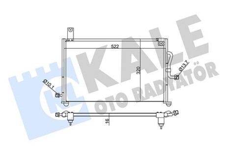 345170 DAEWOO Радиатор кондиционера Matiz 98- KALE OTO RADYATOR подбор по vin на Brocar