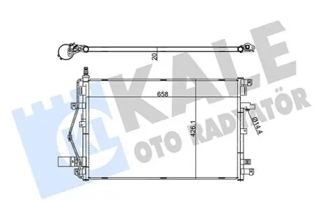 342650 VOLVO Радиатор кондиционера XC90 I 02- KALE OTO RADYATOR подбор по vin на Brocar