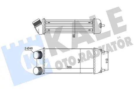 352320 PEUGEOT Інтеркулер 206 1.6/2.0HDI 02- KALE OTO RADYATOR підбір по vin на Brocar