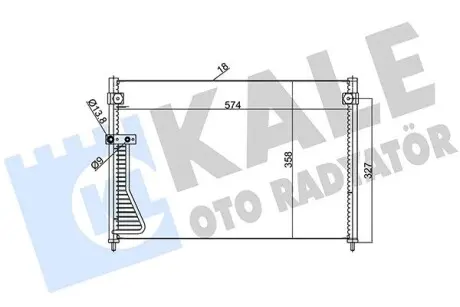 387000 Радиатор кондиционера 626 V 97- KALE OTO RADYATOR подбор по vin на Brocar