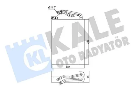 350125 Випарник Astra F,Calibra A,Vectra A KALE OTO RADYATOR підбір по vin на Brocar