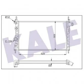 342430 Радіатор охолодження Kadett E 1.3/1.4 KALE OTO RADYATOR підбір по vin на Brocar