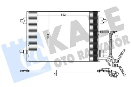 390800 Радиатор кондиционера Audi A4,Passat KALE OTO RADYATOR подбор по vin на Brocar