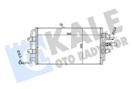 376400 Радиатор кондиционера New Beetle 00- KALE OTO RADYATOR підбір по vin на Brocar