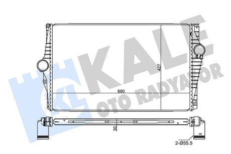 350840 VOLVO Интеркулер XC90 I 2.4/3.0 02- KALE OTO RADYATOR подбор по vin на Brocar