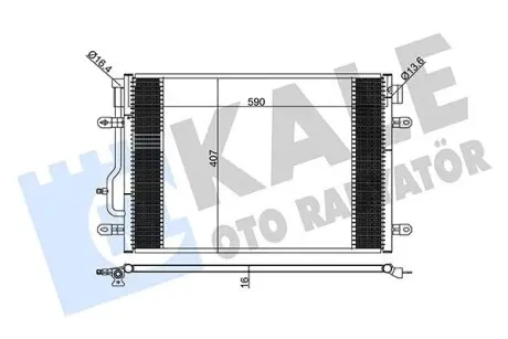 375700 Радиатор кондиционера Audi A4/6 00- KALE OTO RADYATOR подбор по vin на Brocar