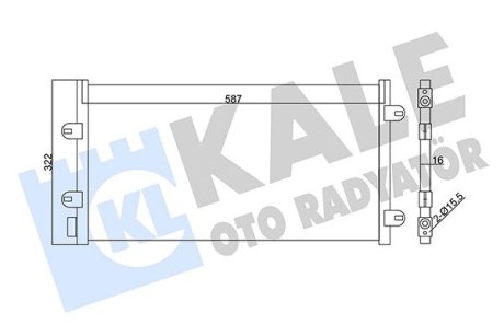 350565 Радиатор кондиционера Punto 1.2 01- KALE OTO RADYATOR підбір по vin на Brocar