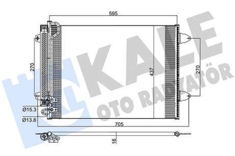 342305 Радиатор кондиционера Passat,CC 05- KALE OTO RADYATOR подбор по vin на Brocar