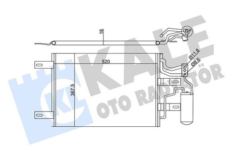 350655 Радіатор кондиціонера Meriva A 03- KALE OTO RADYATOR підбір по vin на Brocar