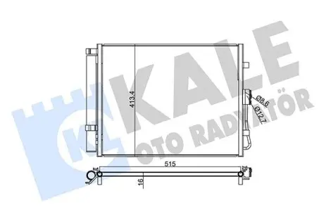 345240 KIA Радиатор кондиционера Soul 09- KALE OTO RADYATOR подбор по vin на Brocar