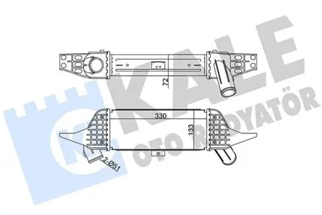 344940 HYUNDAI Інтеркулер H-100 2.5TD 06- KALE OTO RADYATOR підбір по vin на Brocar