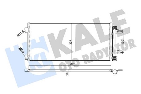 354885 Радіатор кондиціонера Astra K 15- KALE OTO RADYATOR підбір по vin на Brocar