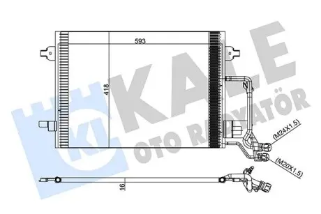 375600 Радиатор кондиционера Audi A6 97- KALE OTO RADYATOR подбор по vin на Brocar