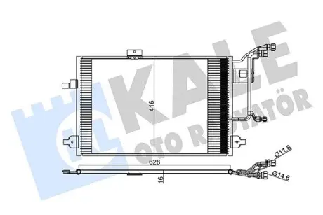 375500 Радіатор кондиціонера Audi A6 97- KALE OTO RADYATOR підбір по vin на Brocar