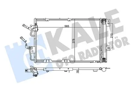 350650 Радіатор кондиціонера Astra H 05- KALE OTO RADYATOR підбір по vin на Brocar