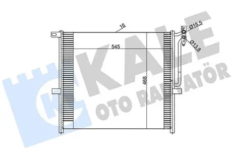 384800 Радіатор кондиціонера X3 E83 03- KALE OTO RADYATOR підбір по vin на Brocar