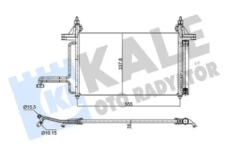 350575 Радіатор кондиціонера Stilo 01- KALE OTO RADYATOR підбір по vin на Brocar