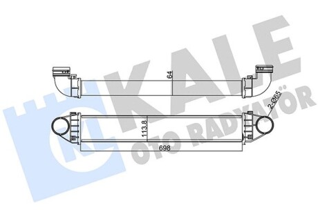 344970 Інтеркулер W169/B245 2.0CDI 04- KALE OTO RADYATOR підбір по vin на Brocar