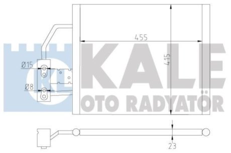 343055 Радиатор кондиционера 5 E39 96- KALE OTO RADYATOR підбір по vin на Brocar