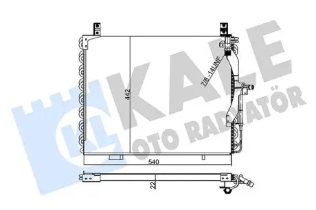 354055 Радіатор кондиціонера W124 85- KALE OTO RADYATOR підбір по vin на Brocar