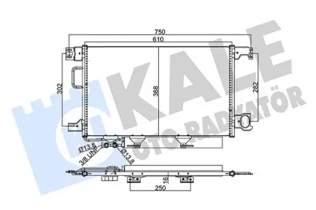 345755 Радіатор кондиціонера W203 06- KALE OTO RADYATOR підбір по vin на Brocar