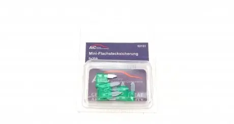52151 Предохранитель 30А (Мини, с плоскими контактами) AIC підбір по vin на Brocar