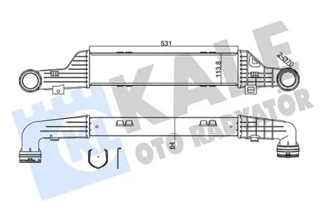 350865 Інтеркулер W210 3.2CDI 99- KALE OTO RADYATOR підбір по vin на Brocar