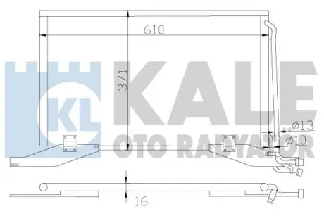 392800 Радіатор кондиціонера W210 KALE OTO RADYATOR підбір по vin на Brocar