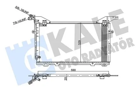 343045 Радіатор кондиціонера W210 KALE OTO RADYATOR підбір по vin на Brocar