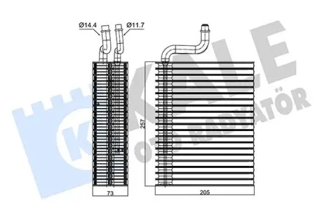 350045 Испаритель Corsa B,Combo KALE OTO RADYATOR подбор по vin на Brocar