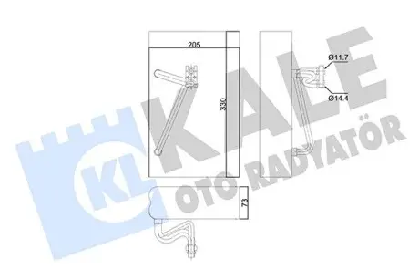 350030 Испаритель Vectra B 95- KALE OTO RADYATOR подбор по vin на Brocar