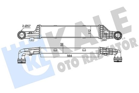 347300 Интеркулер W204/212 07- KALE OTO RADYATOR підбір по vin на Brocar