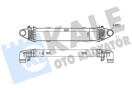 345010 Інтеркулер W204/212 09- KALE OTO RADYATOR підбір по vin на Brocar