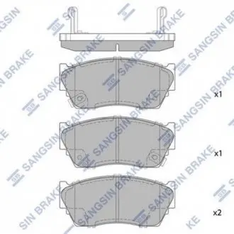 SP1489 Тормозные колодки Hi-Q (SANGSIN) підбір по vin на Brocar