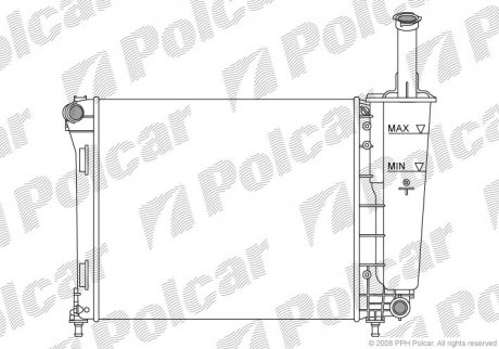 3035081X Радіатор охолодження POLCAR підбір по vin на Brocar