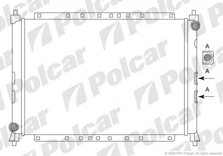 631908A2 Радіатор охолодження POLCAR підбір по vin на Brocar