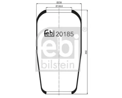 20185 Кожух пневматичної ресори FEBI BILSTEIN підбір по vin на Brocar