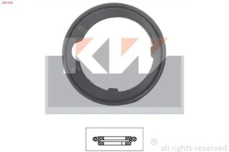 590530 590 530 KW Прокладка термостата (аналог EPS 1.890.530/Facet 7.9530) KW подбор по vin на Brocar